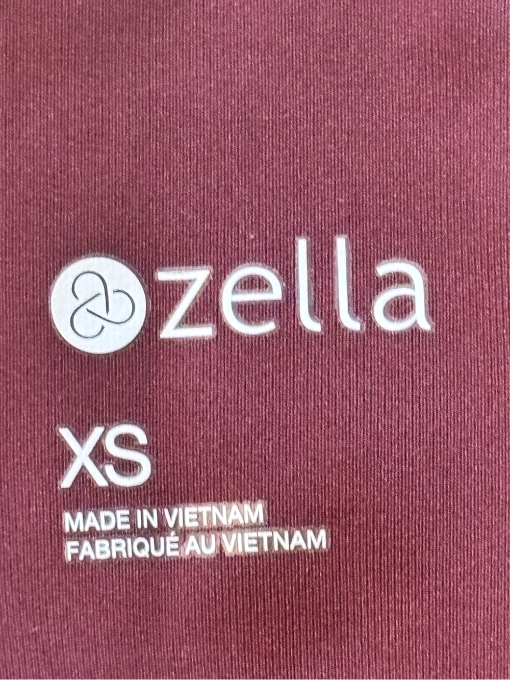 Zella Vertigo Red Tannin Colorblock Mesh Crop Leggings, XS - Picture 6 of 6